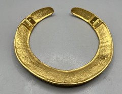Vintage Gold Brass Hinged Collar Necklace Choker 70’s Boho Brutalist