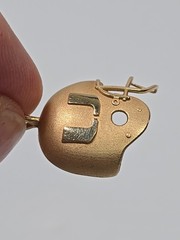 14K Gold MIAMI HURRICANES Football Helmet Pendant 1994 Michael Anthony RARE VTG
