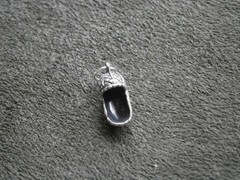 TINY Crib Cradle Moses Basket Vintage Sterling Silver Bracelet Charm Pendant 1g