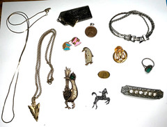 Vintage Lot of 13 Pieces of Jewelry Ambassador / Art Deco Costume Novelty