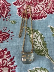 Castlecliff Lucite Fish Bowl Necklace Harrice Simmons Gold Jelly Belly