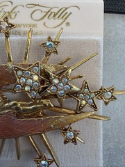 Jw1 Unique Kirks Folly Fairy Flying Angel Star Rhinestone Pin Brooch K175