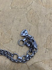 925 Sterling Silver Designer Signed Rolo Style Link Necklace by BELLA R 18”