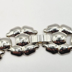 Professional Career Silver Tone Flat Link Chunky Wide Style Necklace 18 Inch