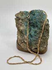 Signed 1/20 14K Gold Filled Mesh Braided Woven Twist Necklace Choker Vintage