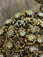 VTG CELEBRITY NY Cabochon Rhinestone Pendant Chain 18” Necklace