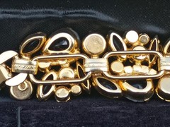 Verified #649 Juliana Tigers Eye And Topaz AB 5 Link Bracelet
