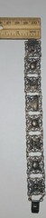 Siam (now Thailand) Sterling Silver Antique Bracelet -mythical/shell panels