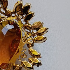 True vintage Schreiner New York broach and earrings Signed.