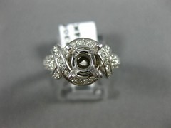 ESTATE WIDE 1.03CT DIAMOND 14KT WHITE GOLD 3D SEMI MOUNT ENGAGEMENT RING #3056
