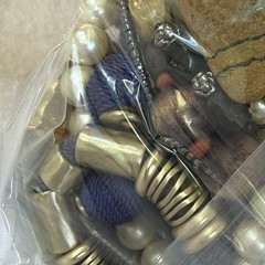 Vtg Craft Jewelry Lot Over 5 LBS Repurpose Beads Gemstones Harvest AB 6/26 CL