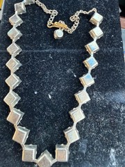 Vintage Multi-Color Rhinestone Choker Necklace | Square Cut Jewel
