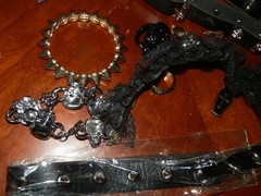 Lot Black Choker Necklaces, Bracelets, Miscellaneous Gothic Steam Punk Lot 2