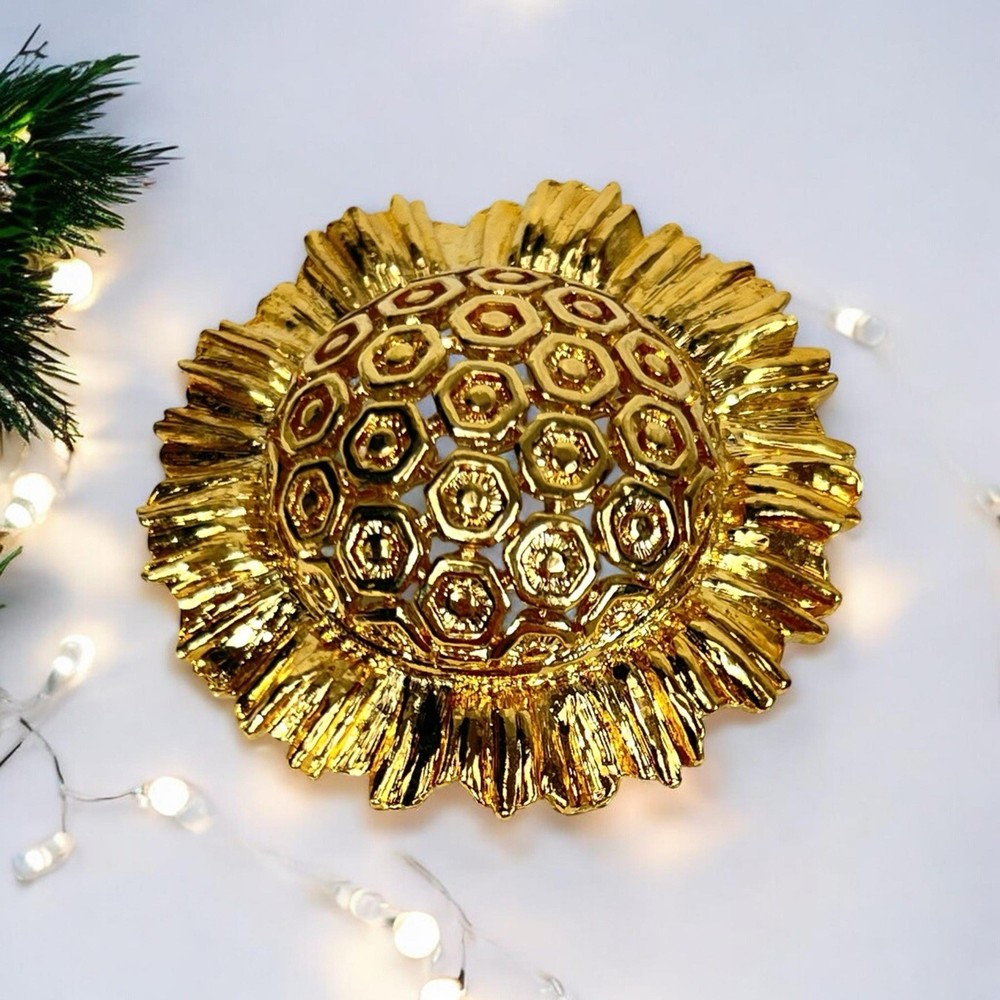 Monet Honeycomb “Burst” Runway Couture Statement Brooch