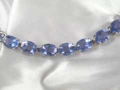Sterling Silver 925 Treated Color Change Fluorite Tennis Bracelet Fits 7.5