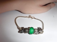 Michael Anthony MA Sterling Slide Charm Bracelet 5 Italy 925 MA Charms 7.5″