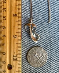 Heart Holding Lady Goddess Guardian Angel Sophia Woman Pendant Sterling 24 Chain