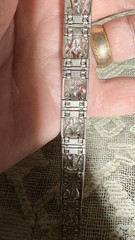 Antique Art Deco 3/20/17 Sterling Silver Diamonbar Bracelet 7 Inches