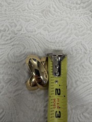 Vintage Gold Plated Bold Irregular Sculptural “X” Design Clip-On 1.5” Earrings