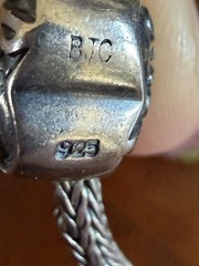 STERLING SILVER SLIDE CHARM IBB BJC Necklace WHEAT Mom Heart Dog 24’