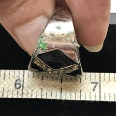Vintage 18K HGE Plated Enamel & Crystals Unique Bold X Look Ring varied sizes
