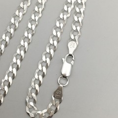 NEW Sterling Silver 5mm Curb Chain Lobster Clasp Necklace 18” 925 Italy SL #72