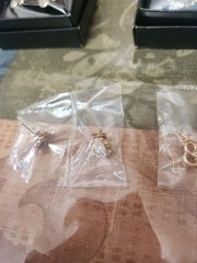 New AVON Pierced Earrings, Necklaces Bracelet w/ Heart Rhinestone Charm Lot Of 9