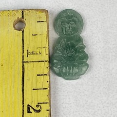Imitation Jade Kuan Yin Pendant Only Unbranded 1.25″ Costume Jewelry Pendant