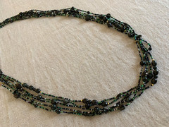 Vintage Multi-Strand Endless Seed Bead Necklace, Hand-Strung, Boho Layered Style