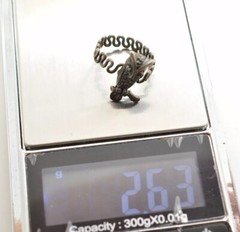 Vintage Southwestern Sterling Silver Owl Cutout Ring Size 5.5 Expanded Signed P