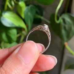 Daily Wear Art Deco Lab Created Diamond Engagement Ring for Mid-Century Ring