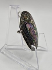 STERLING SILVER MEXICO ABALONE BROOCH/PENDANT