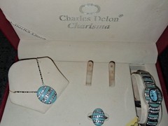 Charles Delon Women’s Charisma boxed Jewelery Set Missing Earrings