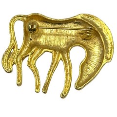 Vintage Zebra Brooch Pin With Textured Design & Secure Clasp