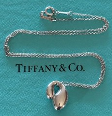 Tiffany & Co. Elsa Peretti Double Tear Drop Necklace 16″ Sterling Silver 925