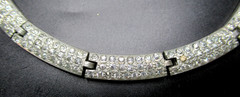 Antique Art Deco Sparkling Ice Rhinestone Pot Metal Necklace
