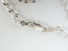 Vintage Italy Sterling Silver 925 Paperclip Rolo Chain Link Necklace 24″