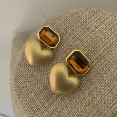 Vintage Clip On Earring Lot Monet Gold Tone Rhinestone Enamel Pairs