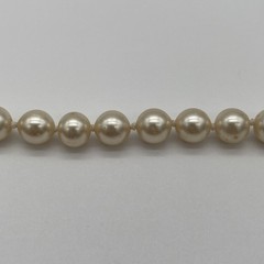 Vintage Unbranded Yellow Faux Pearl Beaded Necklace With Fish Hook Clasp Japan
