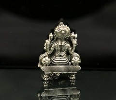925 sterling silver Lord Ganesha statue, figurine, puja article home temple su02