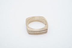Vintage Sterling Silver 925 Ring Size 11.25 Square Textured