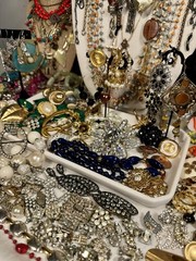 Pretty Junk Jewelry Lot Vintage And Modern Mix 9 1/2 Lbs. For Repurpose Or Craft