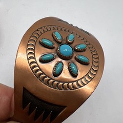 Lot Of 5 Vintage Signed Solid Copper Cuff Bracelet (8457)