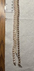 Vintage Single strand pearl necklace Lot of 3 with 10K gold clasps 17-18” inches