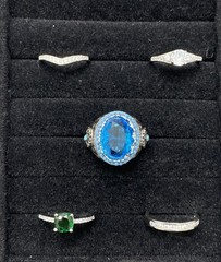 ✨Lot Of 5 Vintage To Now Beautiful Gemstone Estate Rings, All Size 8✨