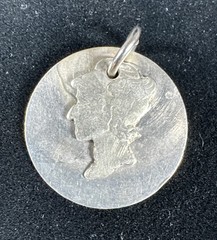 ✨Vintage 90% Silver, Mercury Dime Coin Cut-Out Pendant ✨