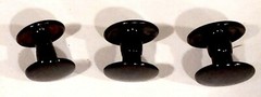 Antique Vintage Black Two Sided Stud Button 3/8″ Diameter 3/ set #S317