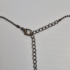 Bronze Bead Ball Green Y-drop Lariat Necklace Y2K Fairy Whimsy Garden Tea Party