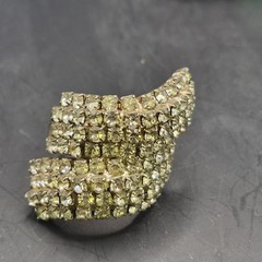 Vintage 6 Ring Collection Lot Size 7 Adjustable Gold&Silver Tone Green Red Blue