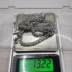 Vintage Signed Sterling Silver Chain Necklace 22.05in (56cm) 0.47oz (13.22g)